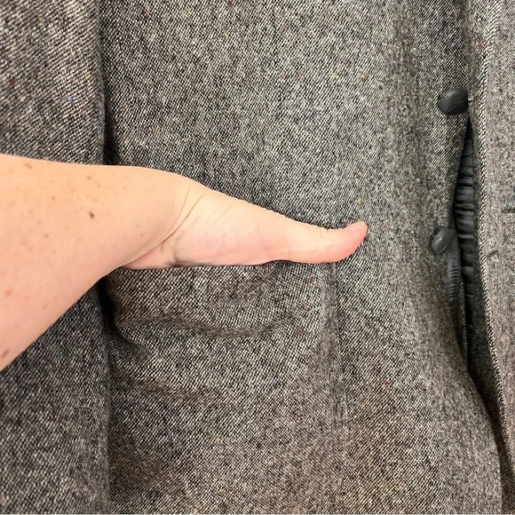 Vintage Stafford Men’s 42L Brown Tweed Sports Coat 100% Virgin Wool Elbow Patch - Picture 3 of 15